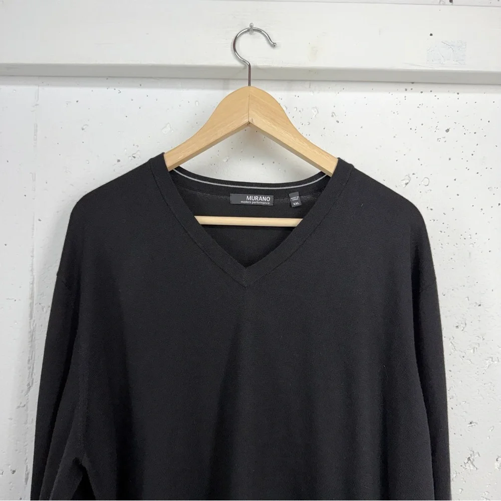 Murano Men’s Size XXL Black V Neck Sweater - Picture 2 of 16